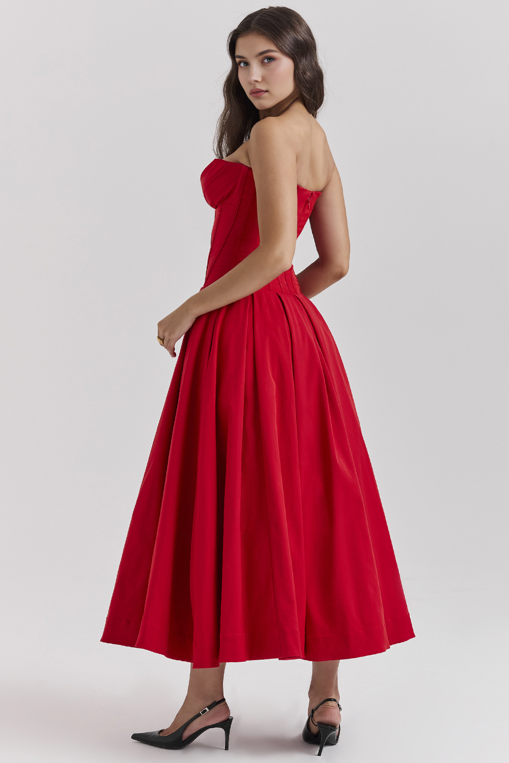Tulle-Elegance Midi Dress
