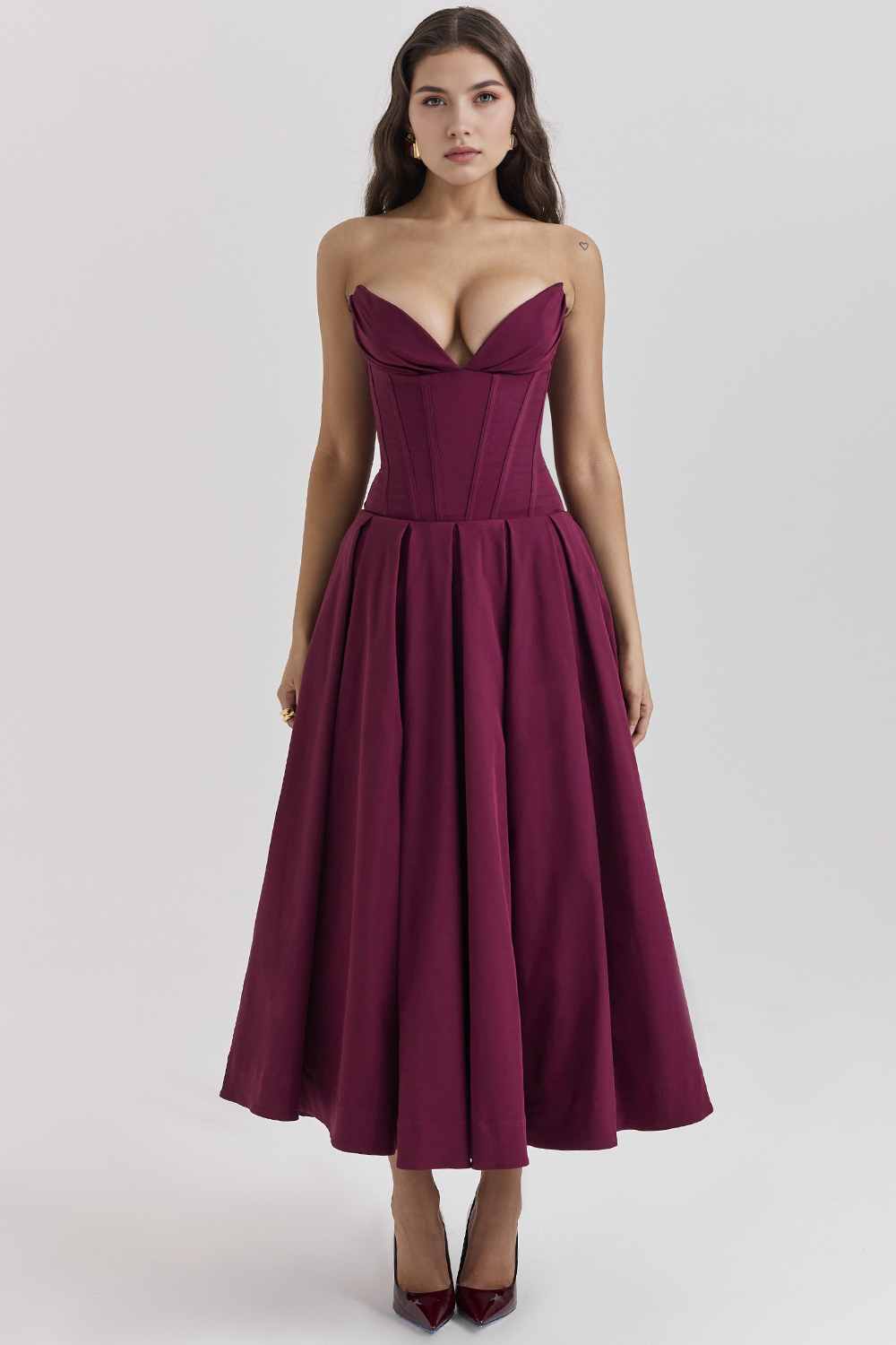 Tulle-Elegance Midi Dress