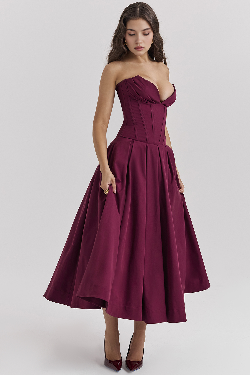 Tulle-Elegance Midi Dress