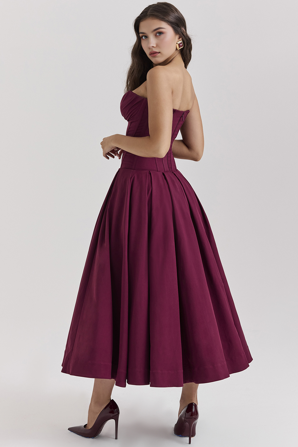 Tulle-Elegance Midi Dress