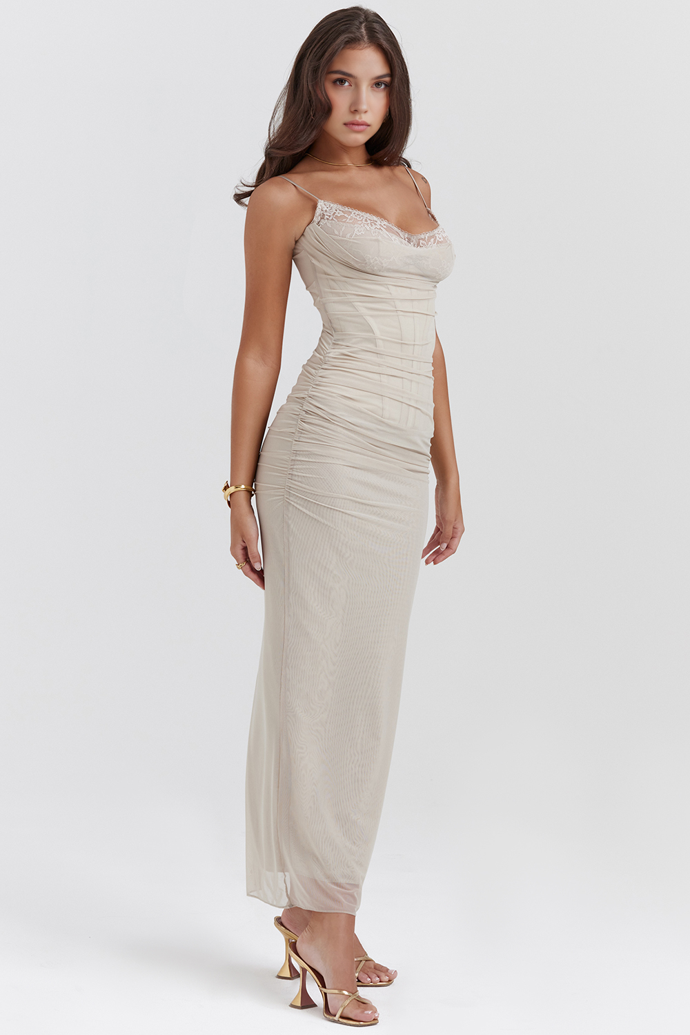 Flirty Mesh Dress with Sculpting Fit