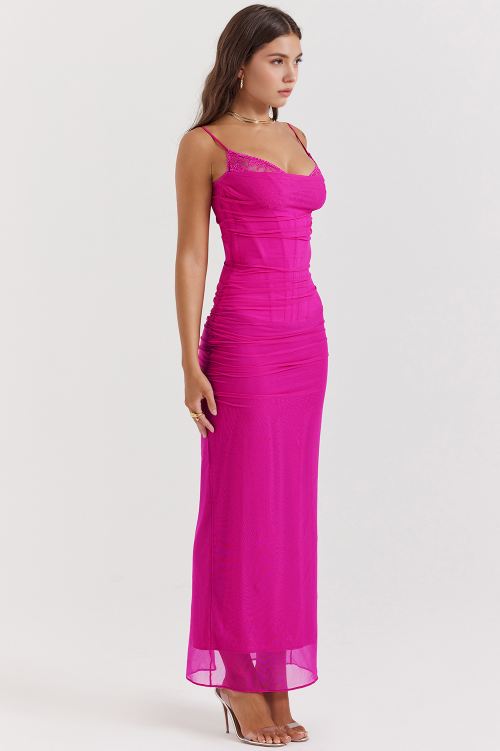 Flirty Mesh Dress with Sculpting Fit