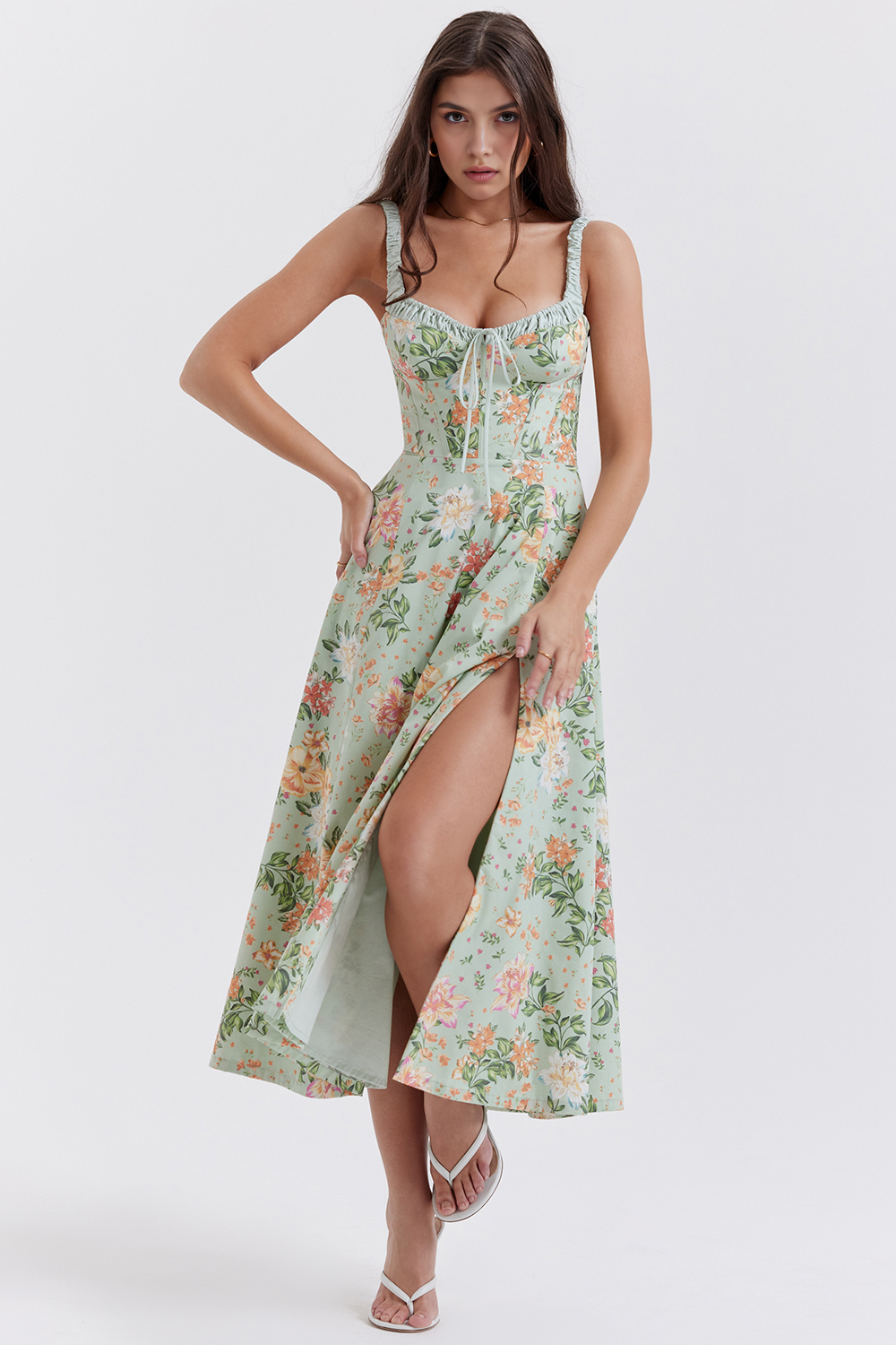 Elegant Floral Midi Dress