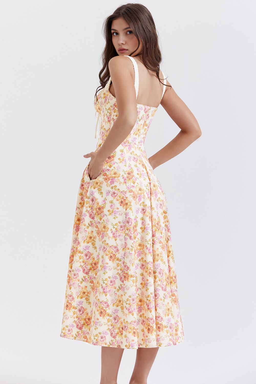 Elegant Floral Midi Dress