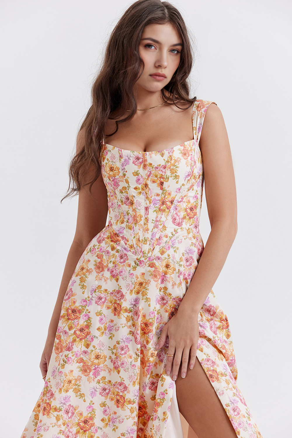 Floral-Flirt Midi Dress