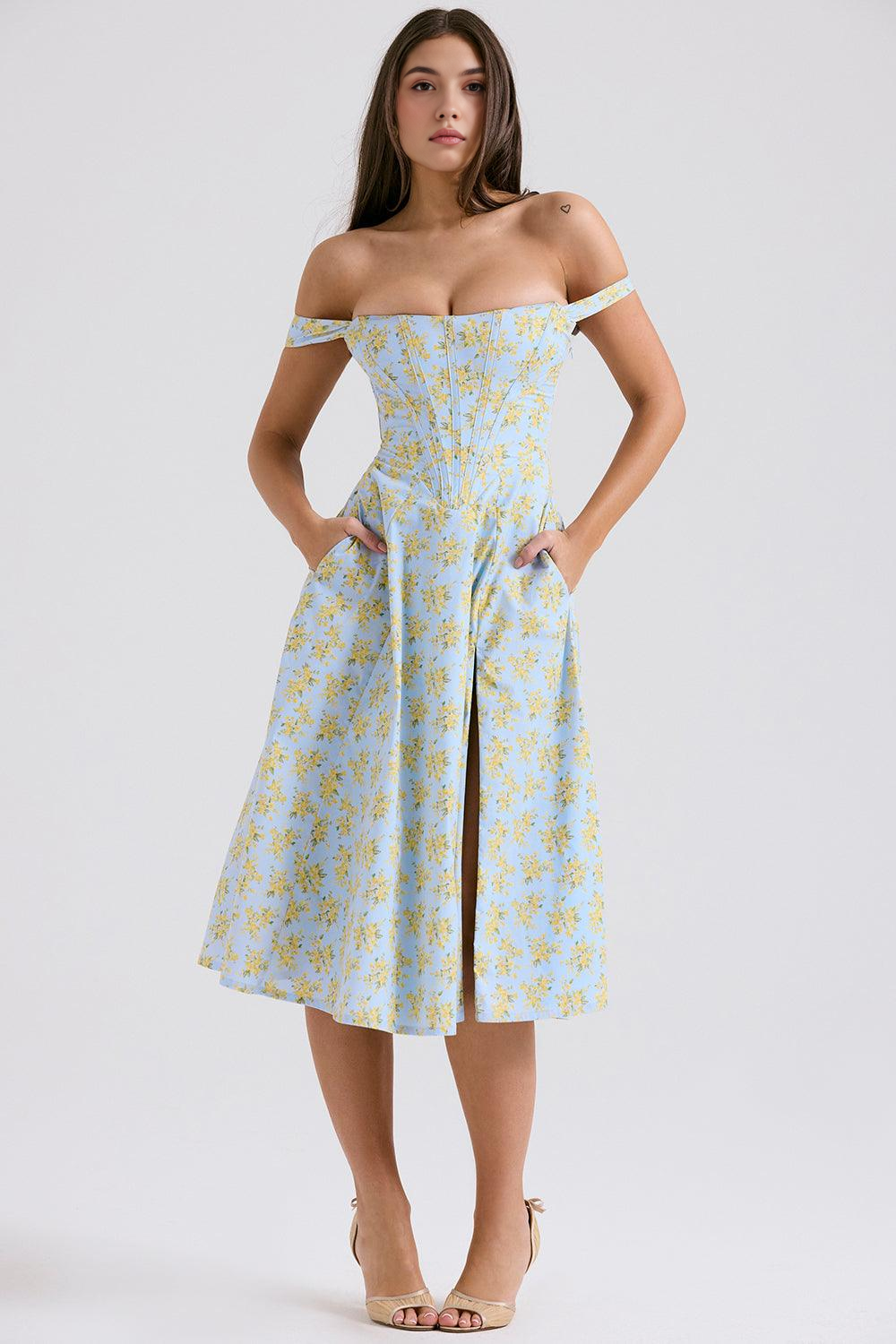Floral-Flirt Midi Dress