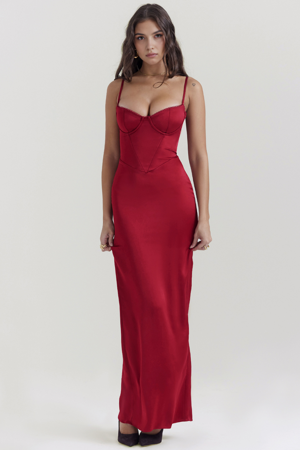 Elegant Satin Gown for Flattering Silhouette