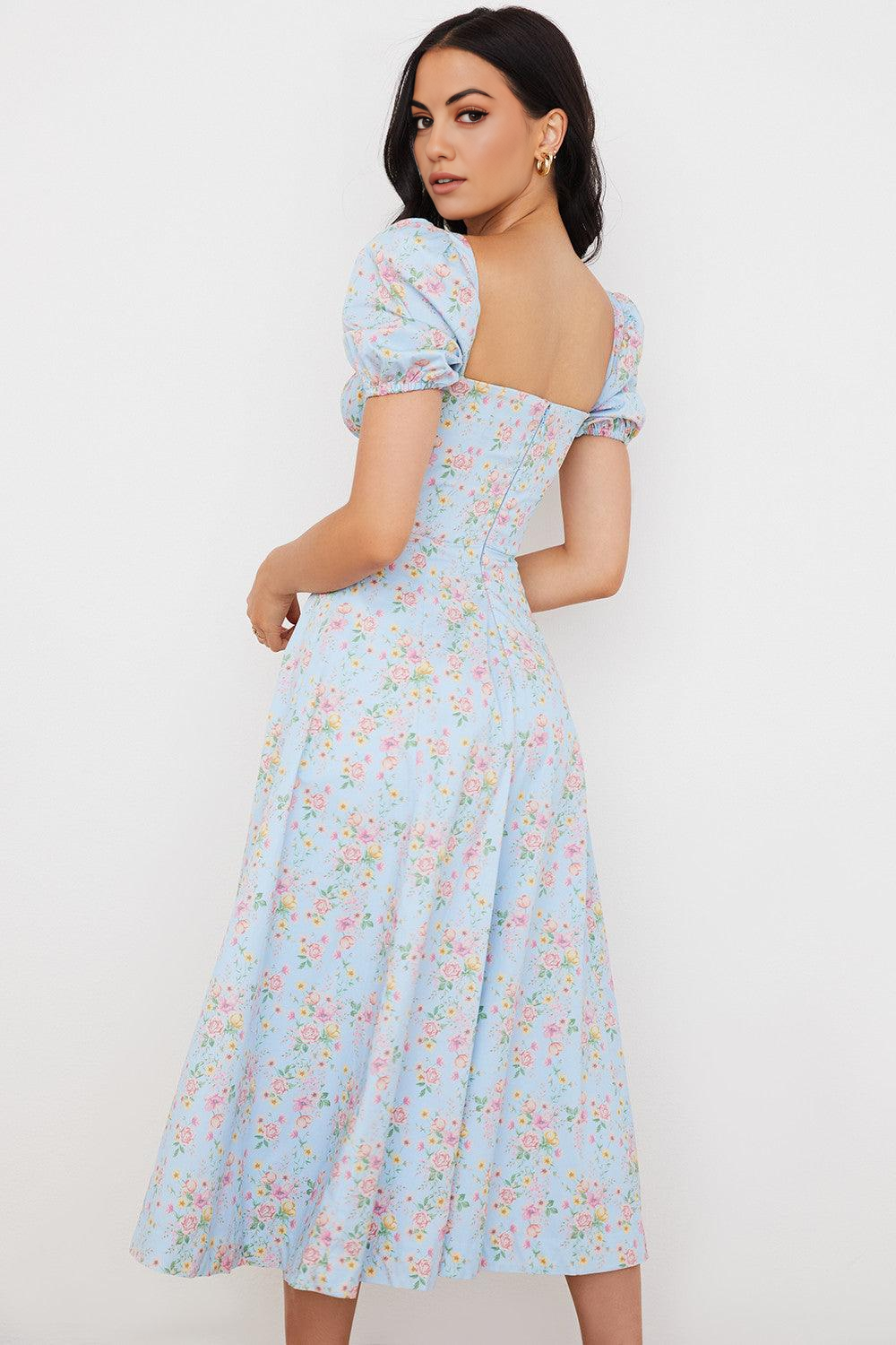 Floral-Breeze Midi Dress