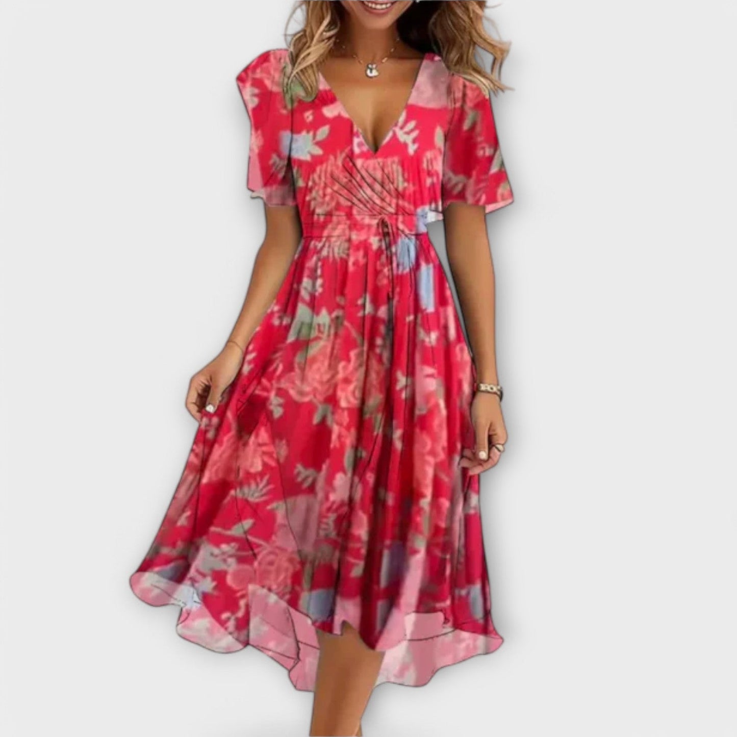 Elegant Everyday V-Neck Comfort Dress