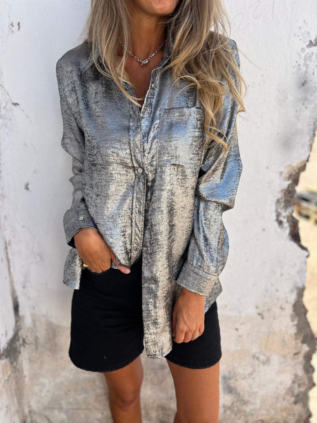 Effortless Elegance Shimmer Shirt