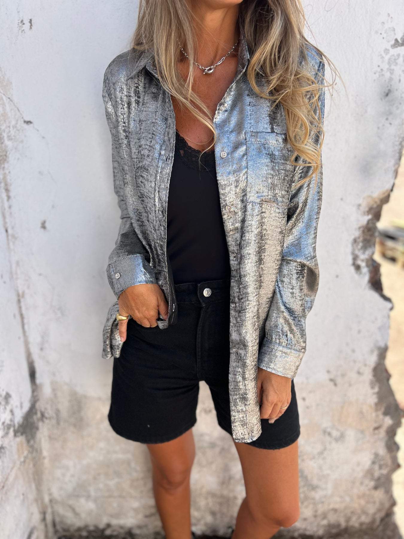 Effortless Elegance Shimmer Shirt