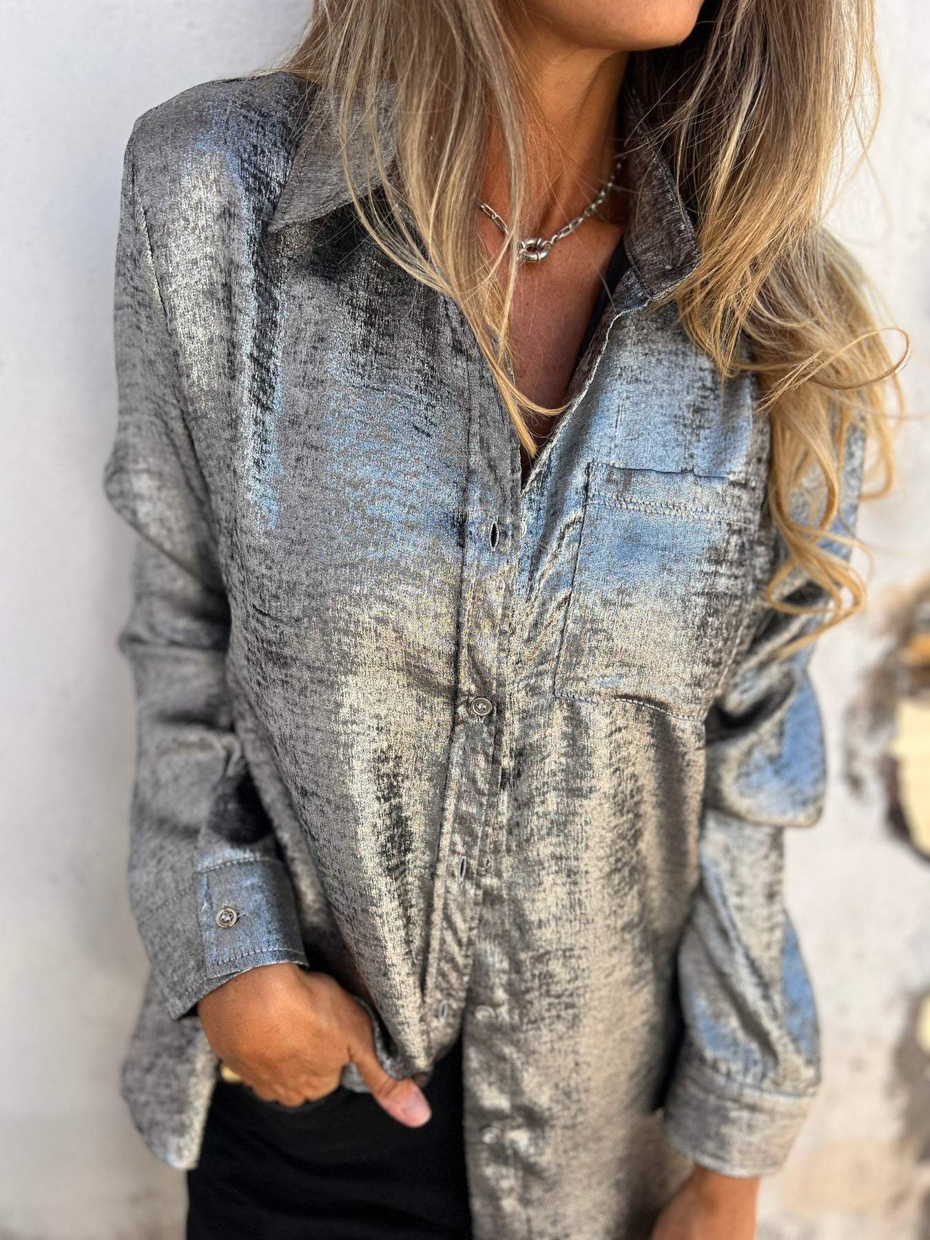 Effortless Elegance Shimmer Shirt