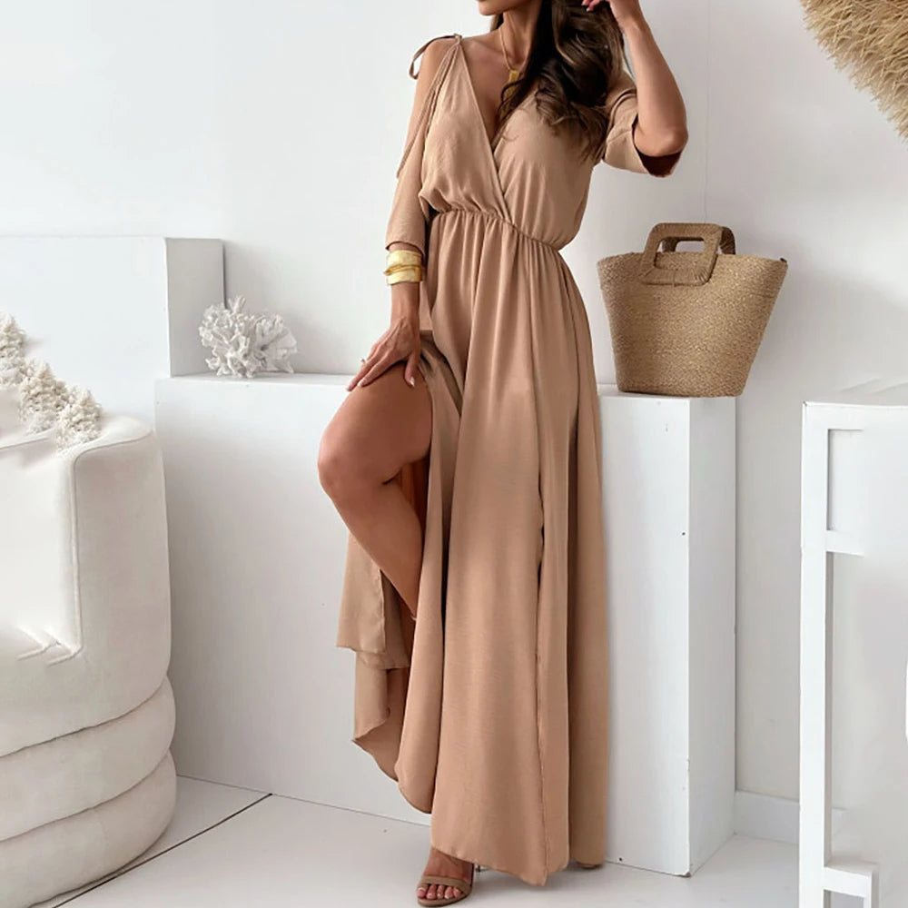 Seductive Silhouette Side-Slit Dress