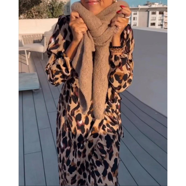 Effortless Elegance Leopard Dress