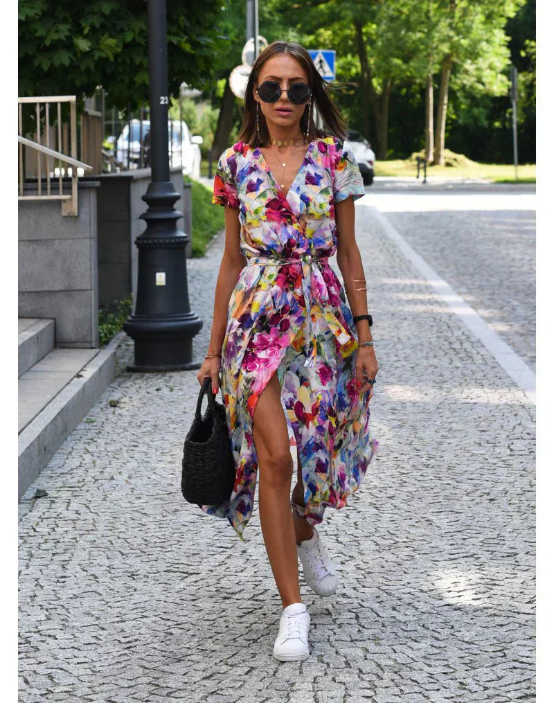 Elegant Flattering V-Neck Dress