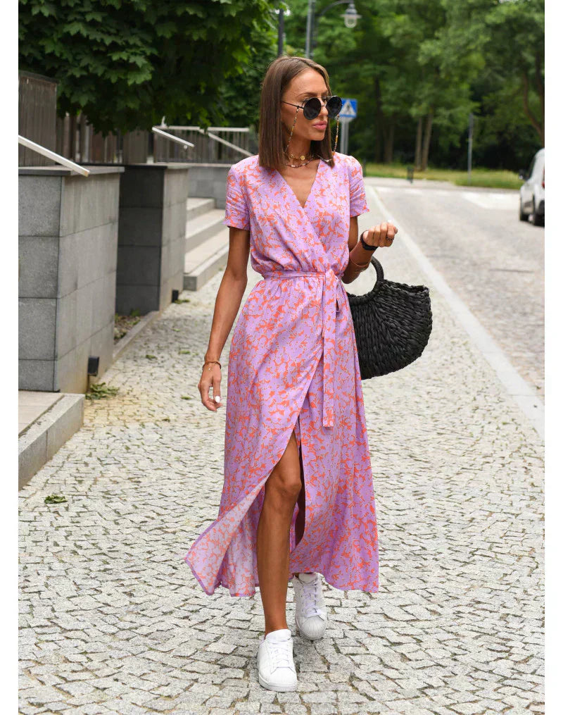 Elegant Flattering V-Neck Dress