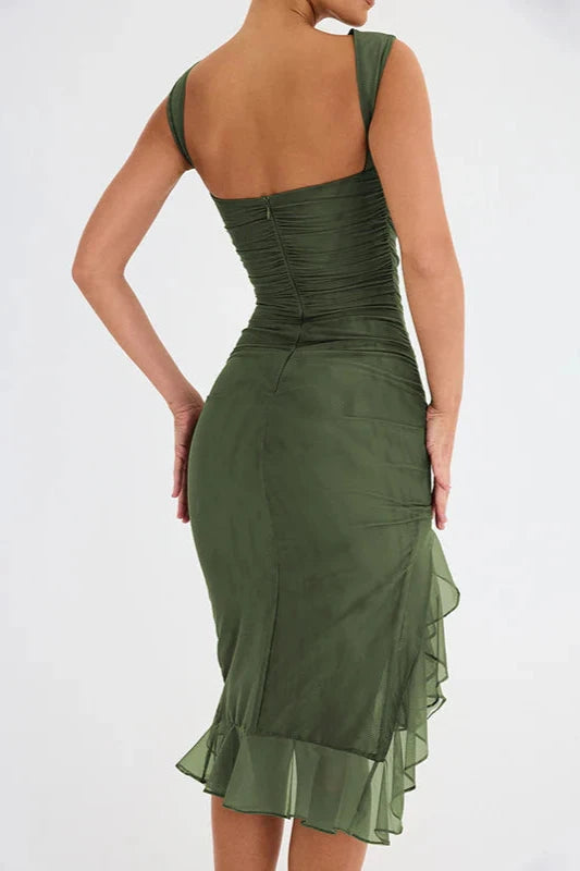 Effortless Glamour Ruffle Party Dress