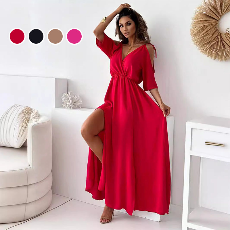 Seductive Silhouette Side-Slit Dress