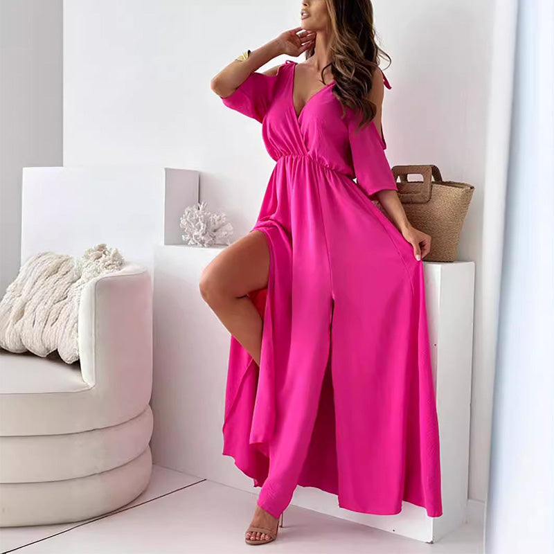 Seductive Silhouette Side-Slit Dress
