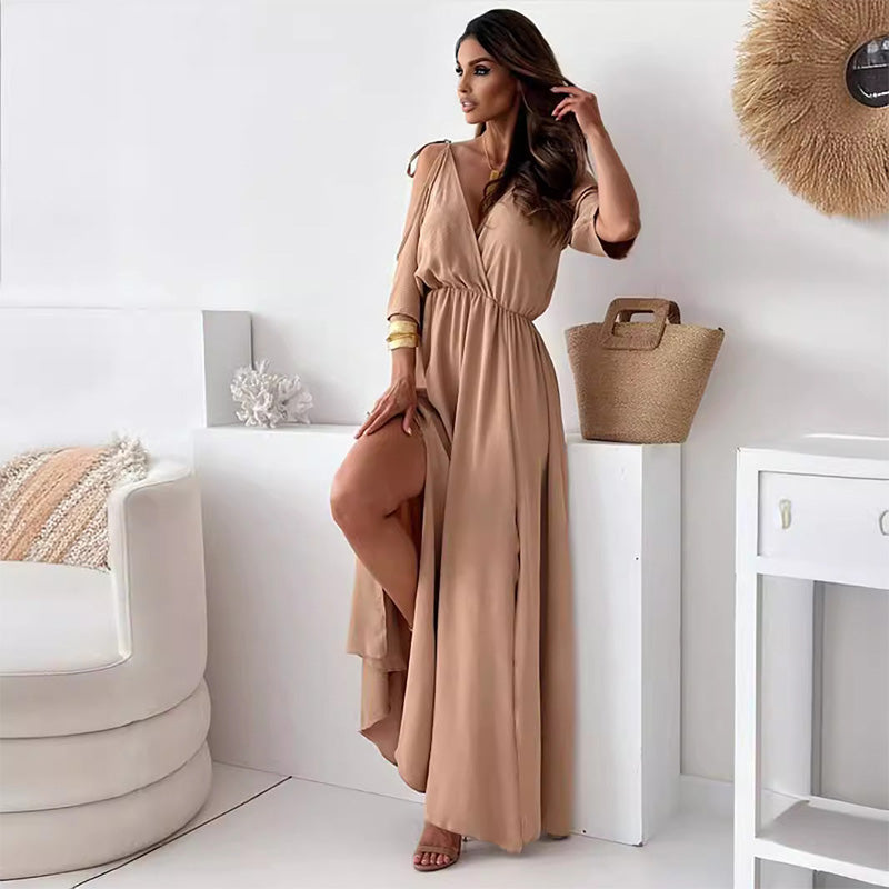 Seductive Silhouette Side-Slit Dress