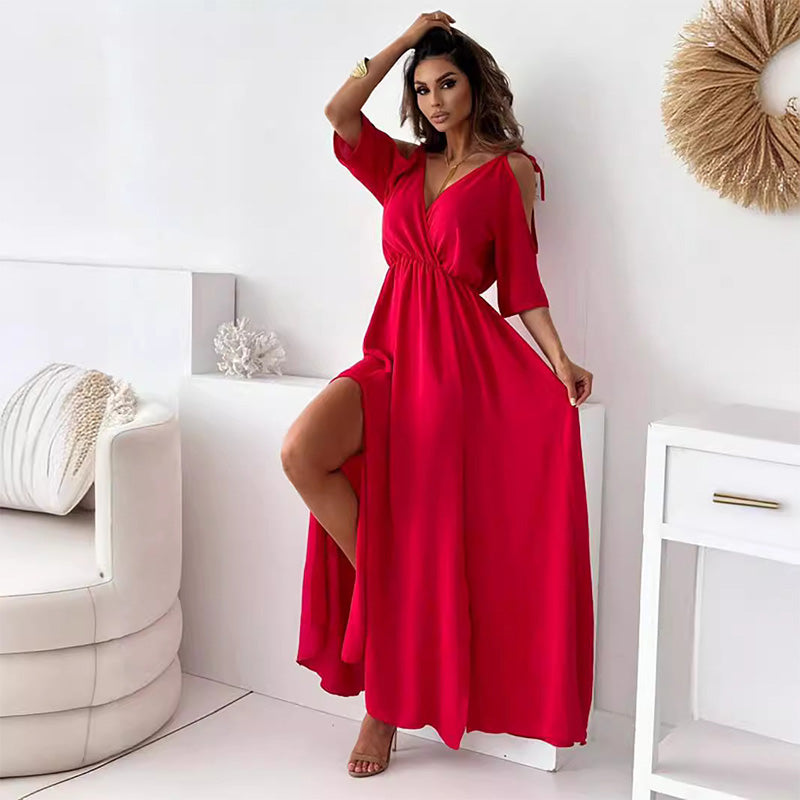 Seductive Silhouette Side-Slit Dress