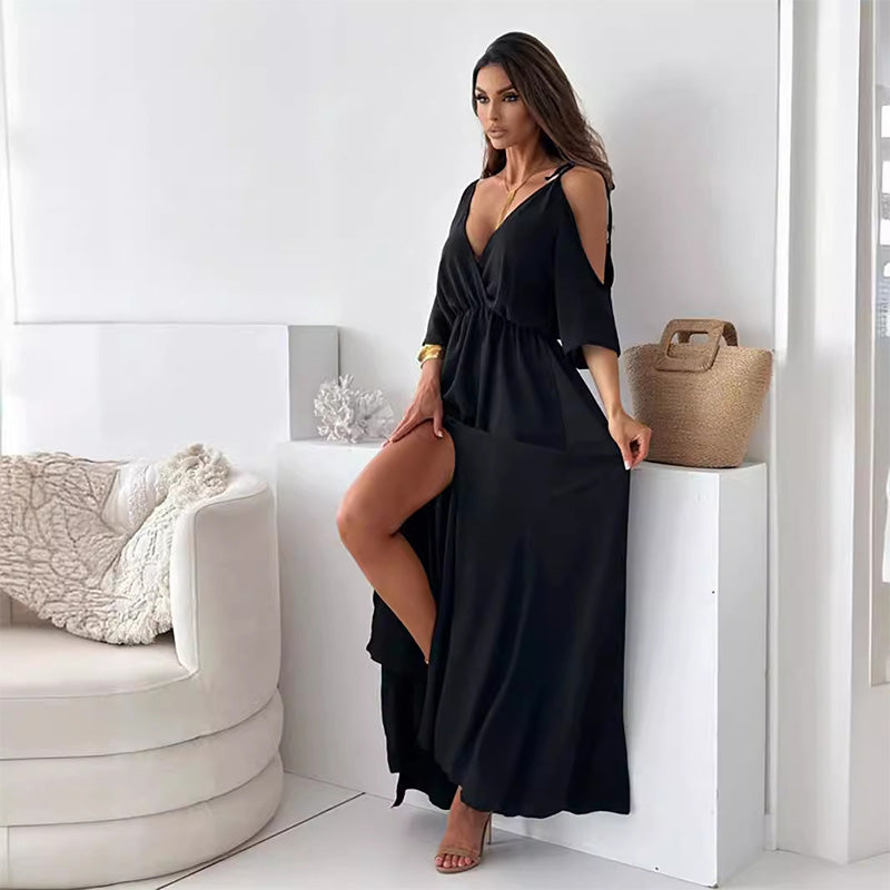 Seductive Silhouette Side-Slit Dress