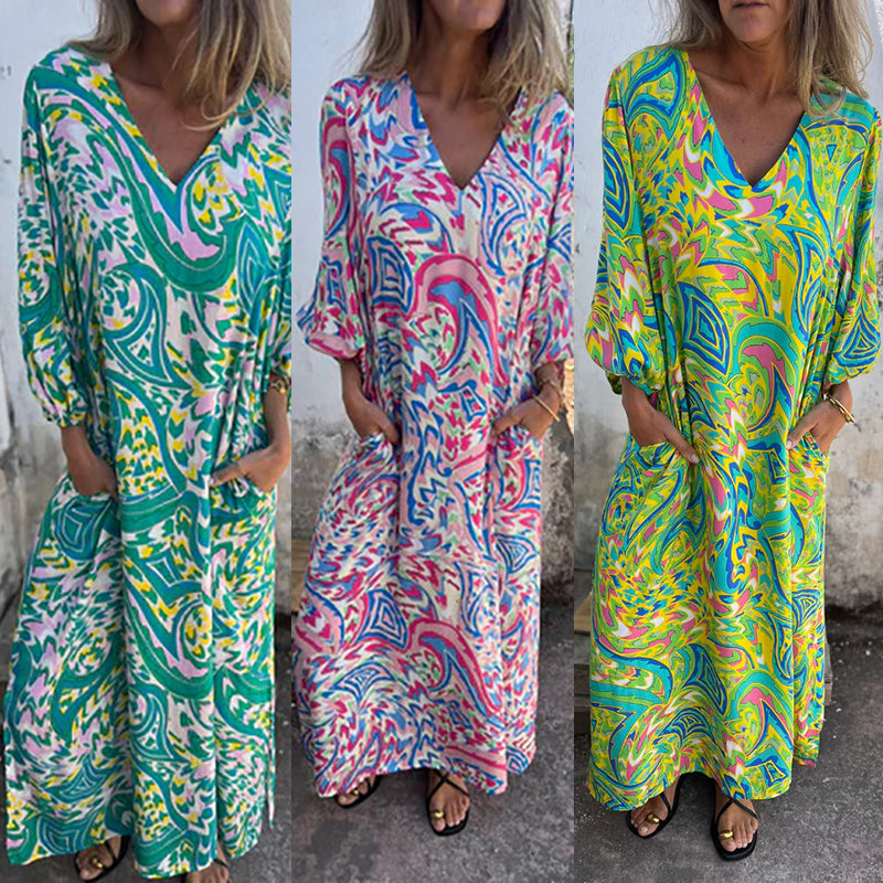 Vibrant-Comfy Maxi Dress