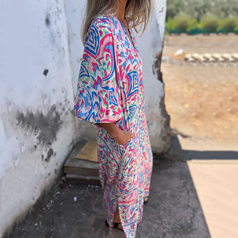 Vibrant-Comfy Maxi Dress