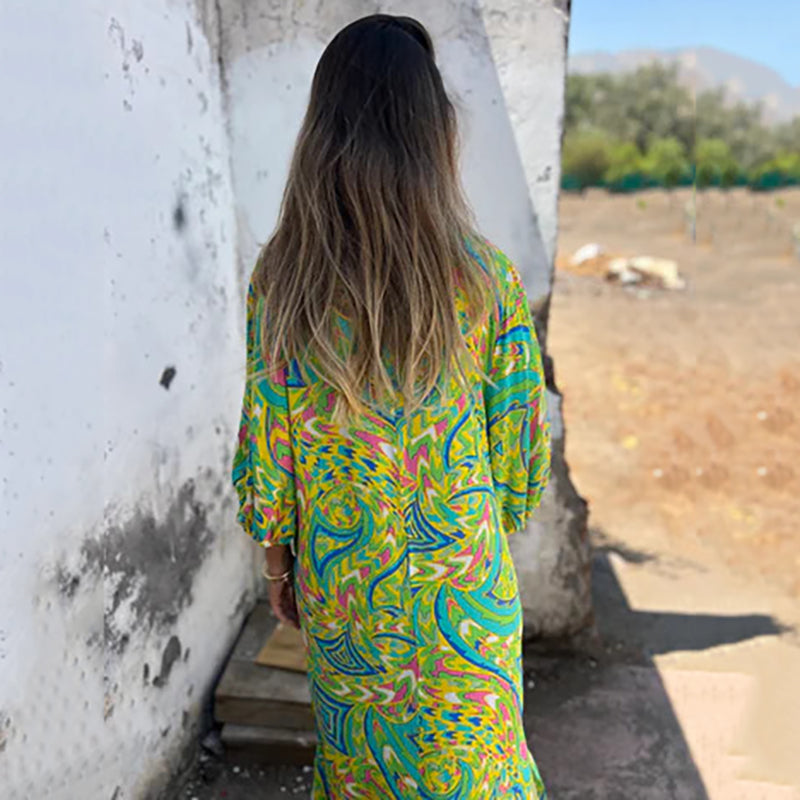 Vibrant-Comfy Maxi Dress