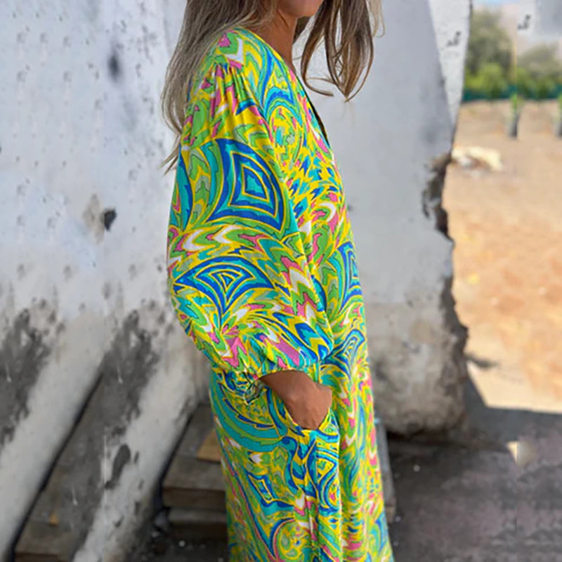 Vibrant-Comfy Maxi Dress