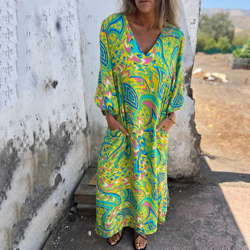 Vibrant-Comfy Maxi Dress