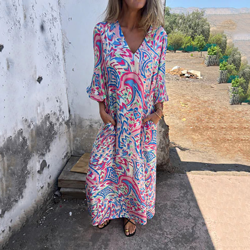 Vibrant-Comfy Maxi Dress