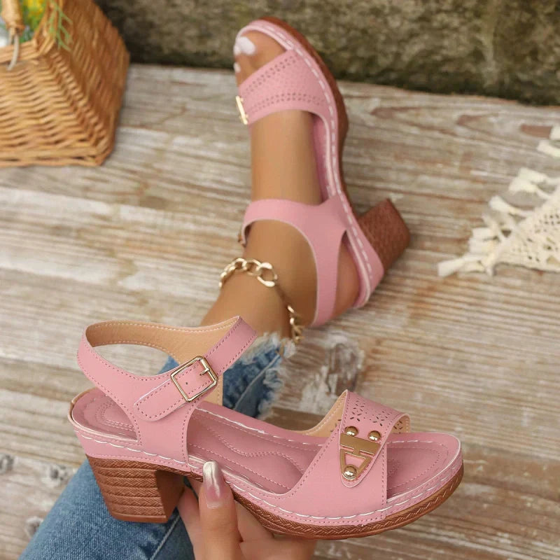 Confident Strides: Elegant Comfort Sandals
