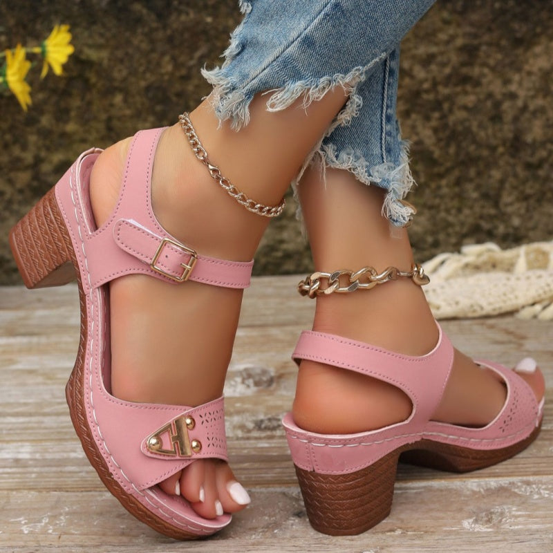 Confident Strides: Elegant Comfort Sandals