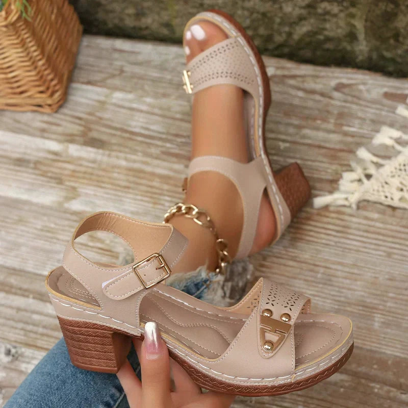Confident Strides: Elegant Comfort Sandals