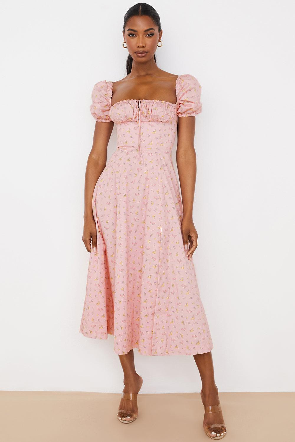 Floral-Breeze Midi Dress
