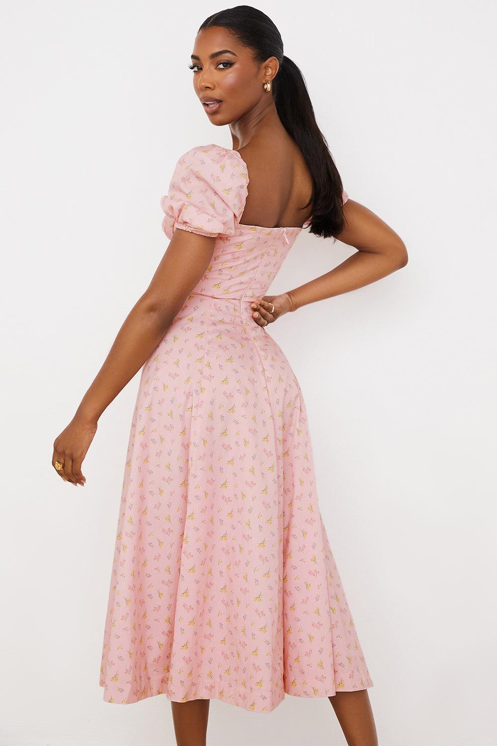 Floral-Breeze Midi Dress