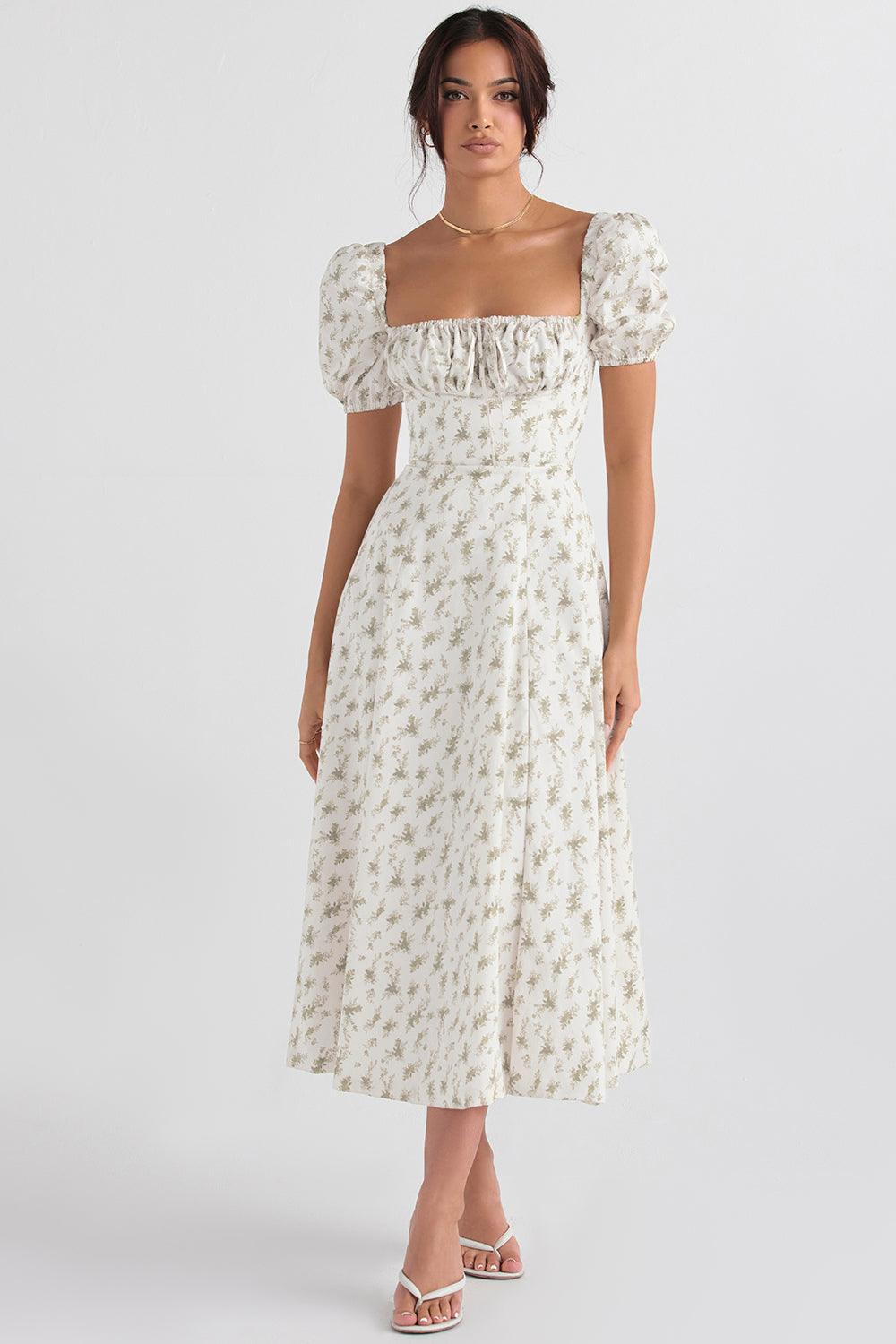 Floral-Breeze Midi Dress