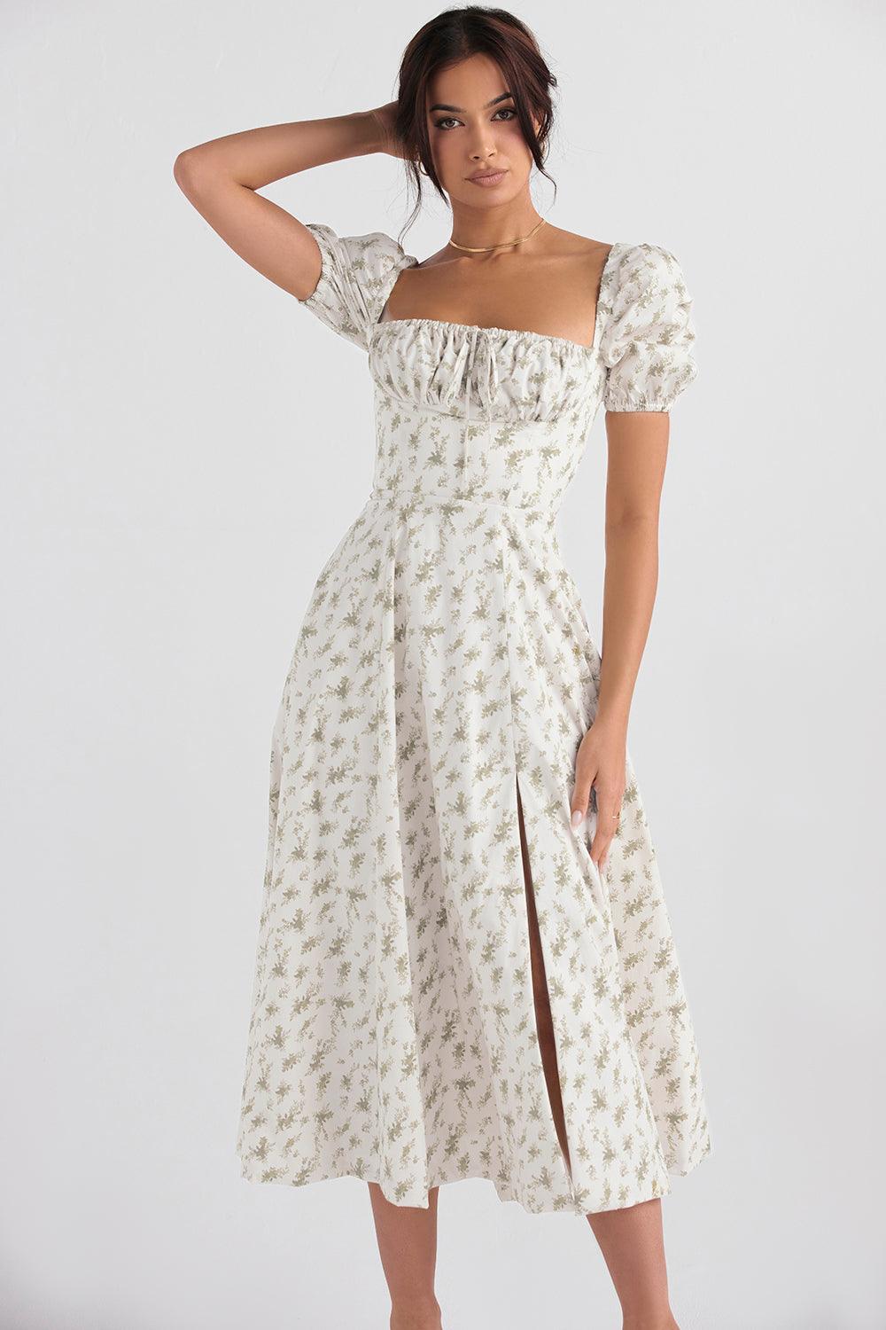 Floral-Breeze Midi Dress