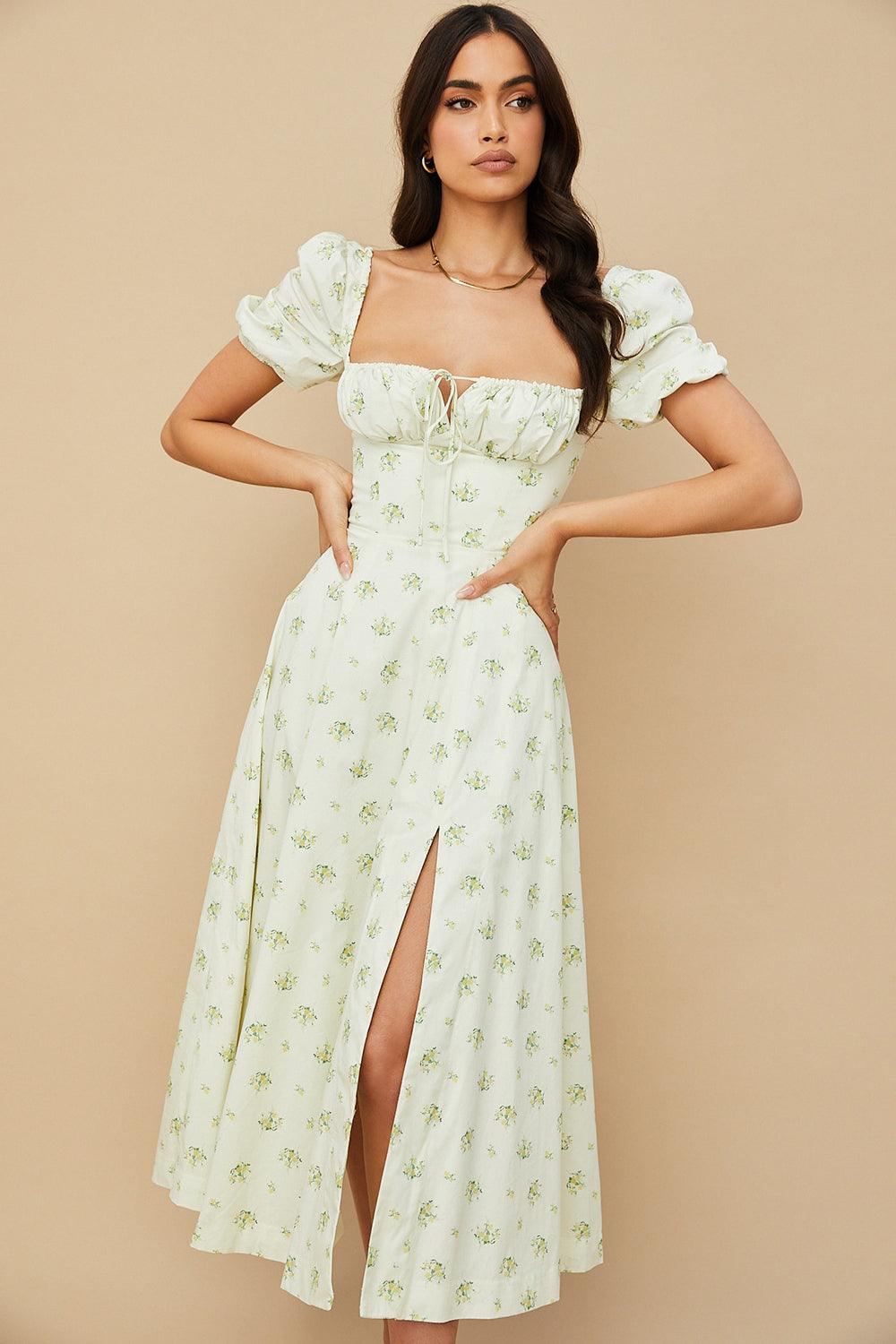 Floral-Breeze Midi Dress