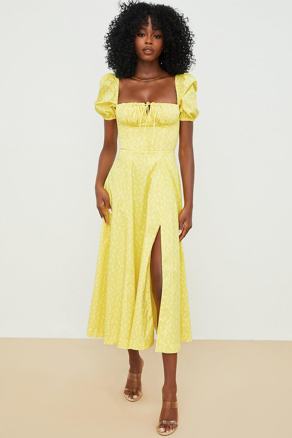 Floral-Breeze Midi Dress