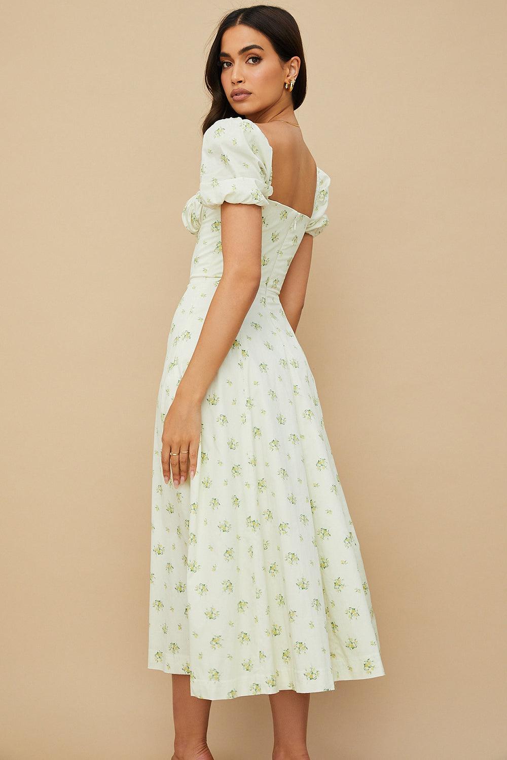 Floral-Breeze Midi Dress