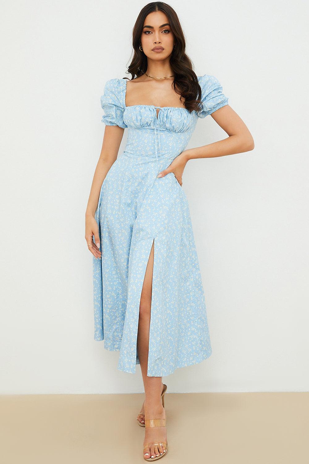 Floral-Breeze Midi Dress