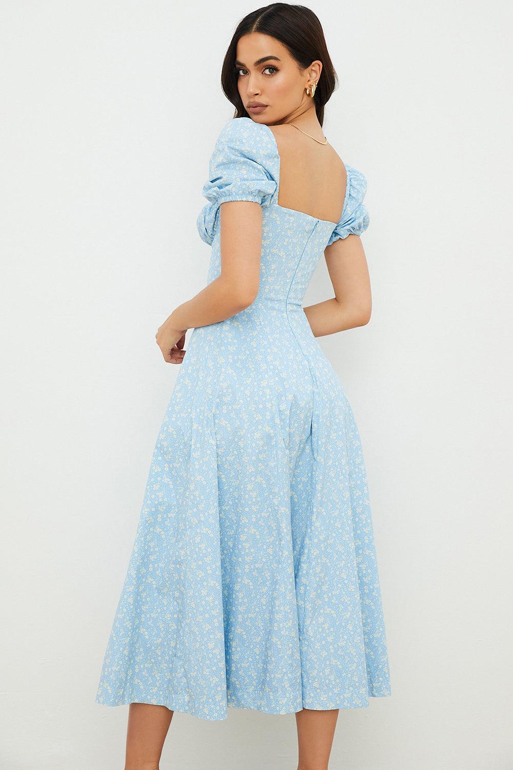 Floral-Breeze Midi Dress