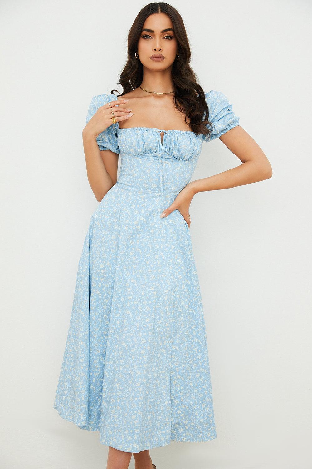 Floral-Breeze Midi Dress