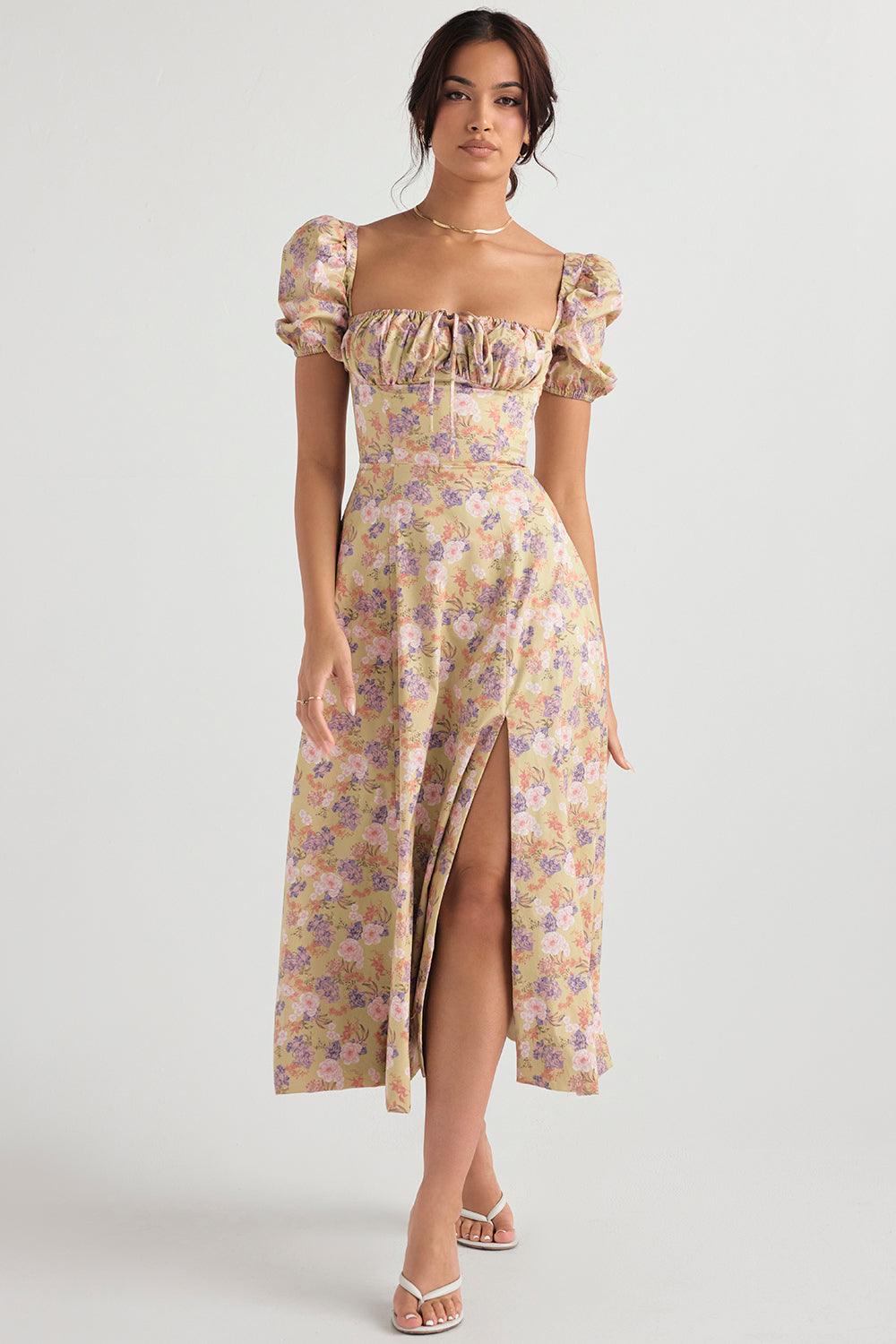 Floral-Breeze Midi Dress