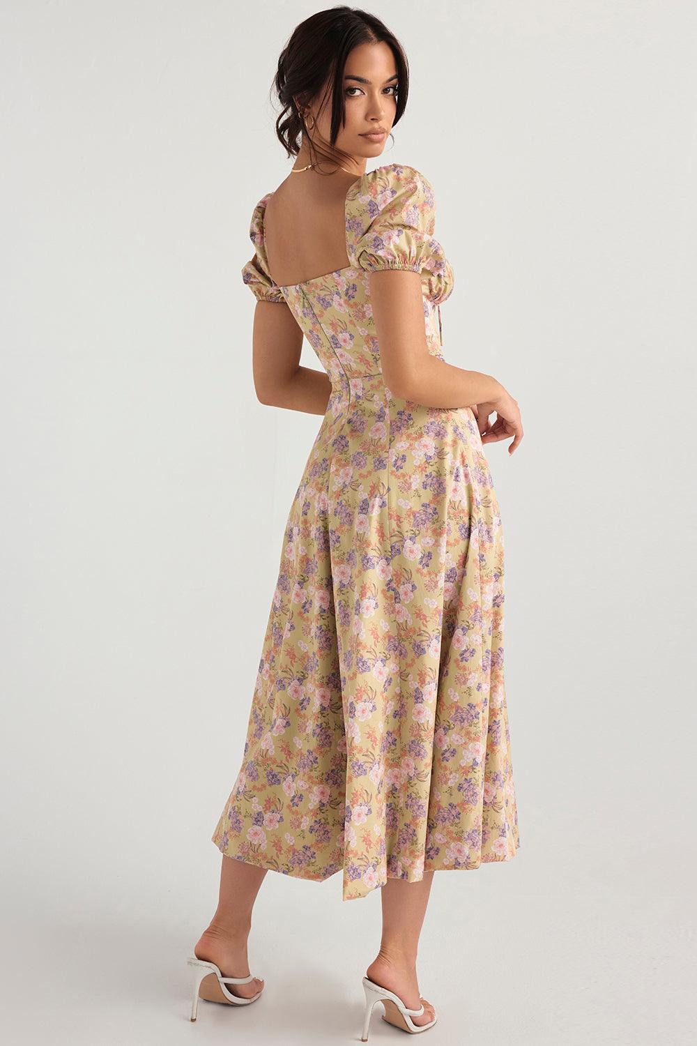 Floral-Breeze Midi Dress