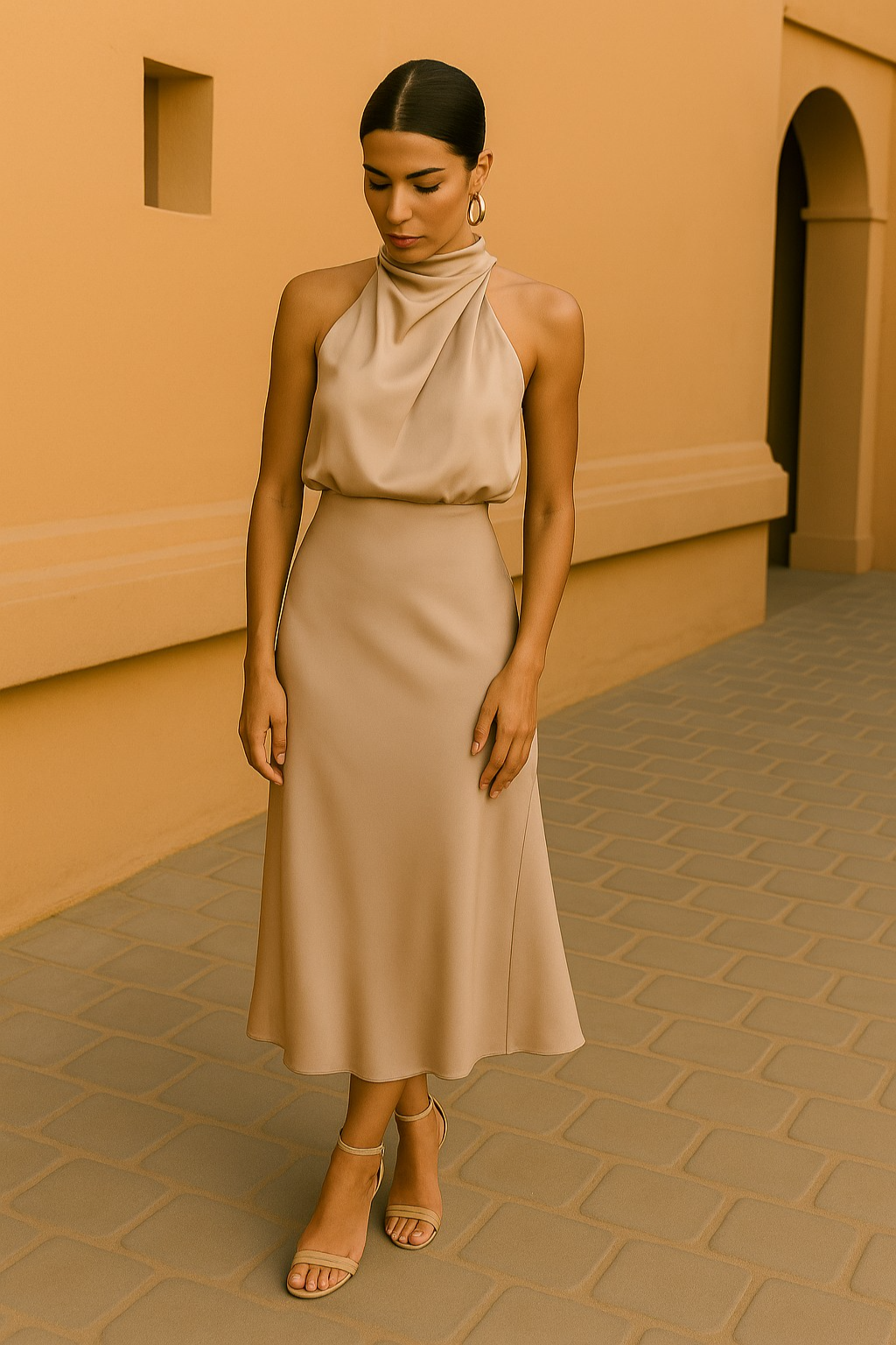 Sensual Satin Silhouette Dress