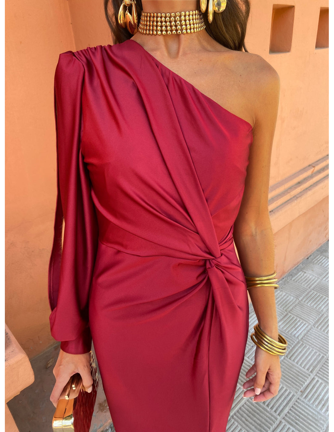 Glamour One-Shoulder Gown