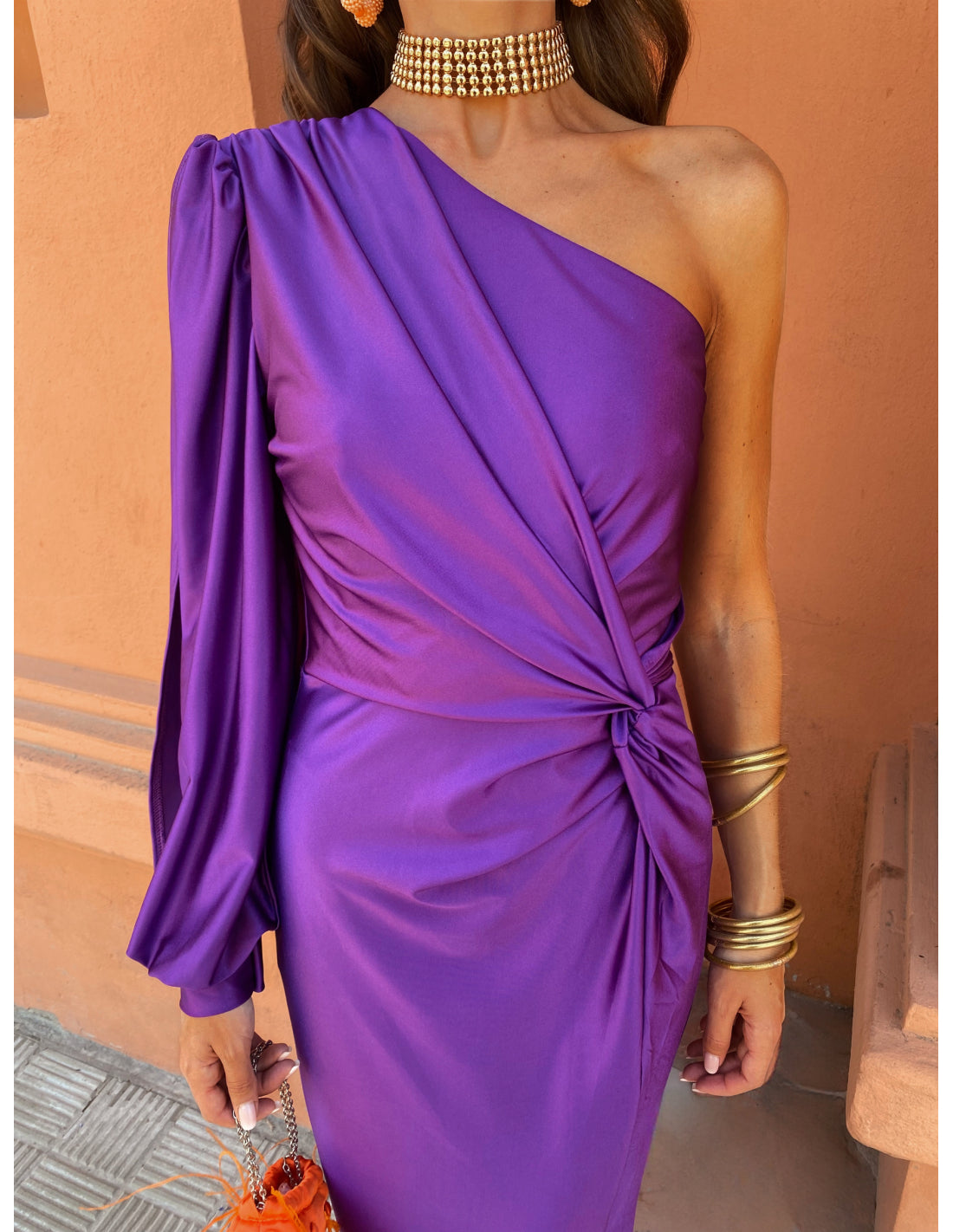Flattering One-Shoulder Evening Dress